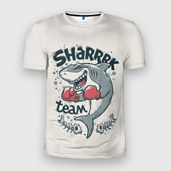 Футболка спортивная мужская Shark Team, цвет: 3D-принт