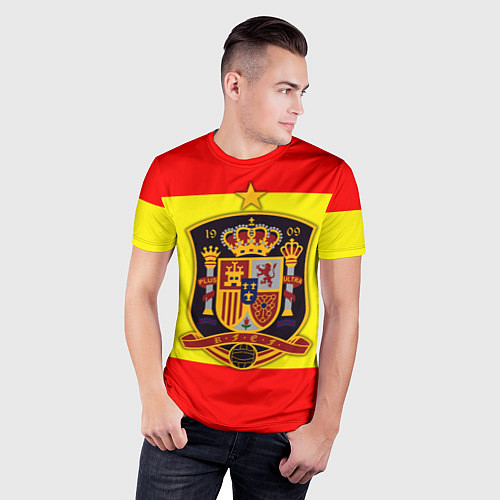 Мужская спорт-футболка Сборная Испании / 3D-принт – фото 3