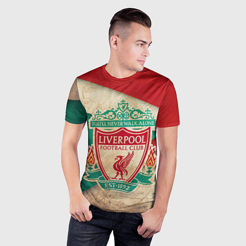Мужская спорт-футболка FC Liverpool: Old Style / 3D-принт – фото 3