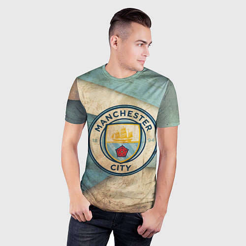 Мужская спорт-футболка FC Man City: Old Style / 3D-принт – фото 3