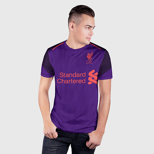 Мужская спорт-футболка FC Liverpool: Salah Away 18/19 / 3D-принт – фото 3