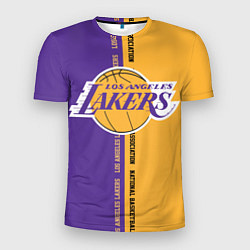 Футболка спортивная мужская NBA: LA Lakers, цвет: 3D-принт