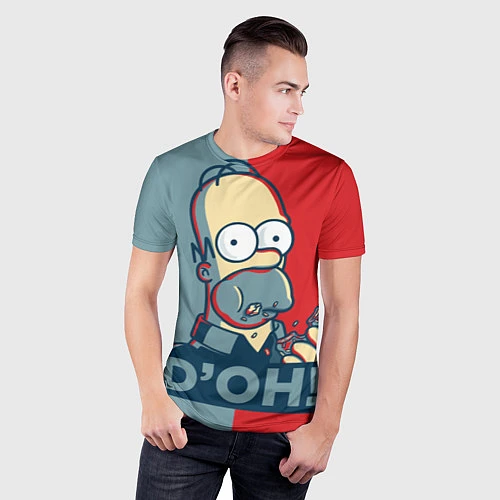 Мужская спорт-футболка Homer Simpson DOH! / 3D-принт – фото 3