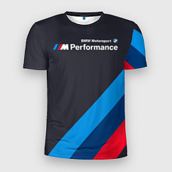 Футболка спортивная мужская BMW M Performance, цвет: 3D-принт