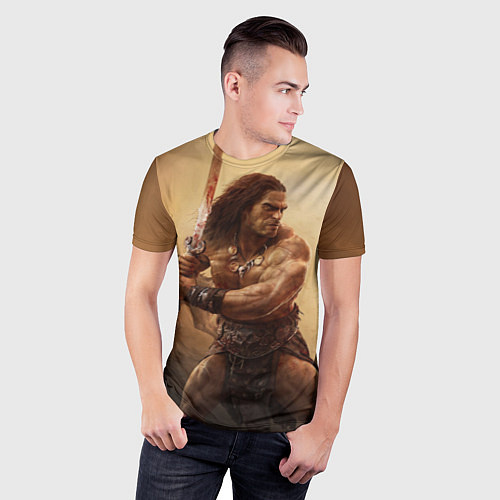 Мужская спорт-футболка Конан-варвар / 3D-принт – фото 3