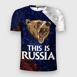Мужская спорт-футболка Russia: Roaring Bear
