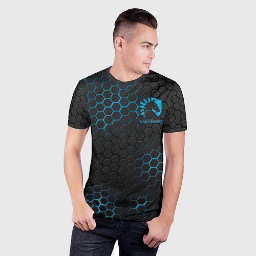 Мужская спорт-футболка Team Liquid: Carbon Style / 3D-принт – фото 3