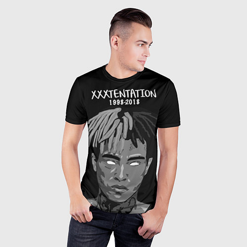 Мужская спорт-футболка XXXTentacion: 1998-2018 / 3D-принт – фото 3