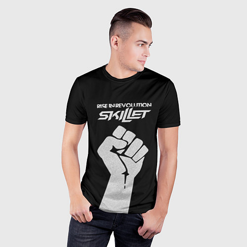Мужская спорт-футболка Skillet: Rise in revolution / 3D-принт – фото 3