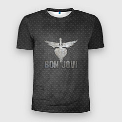 Футболка спортивная мужская Bon Jovi: Metallic Style, цвет: 3D-принт