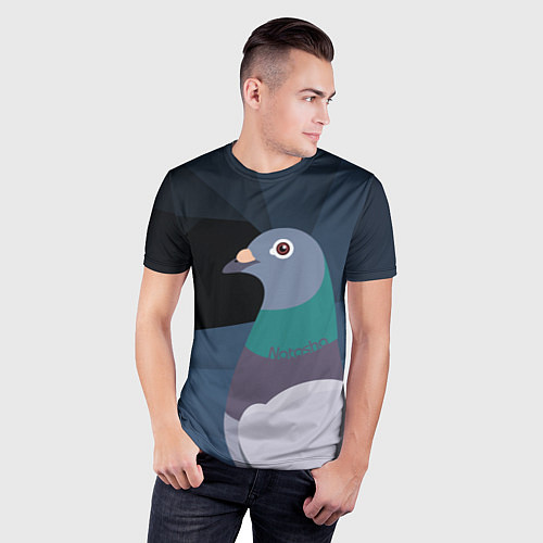 Мужская спорт-футболка Голубь Наташа / 3D-принт – фото 3