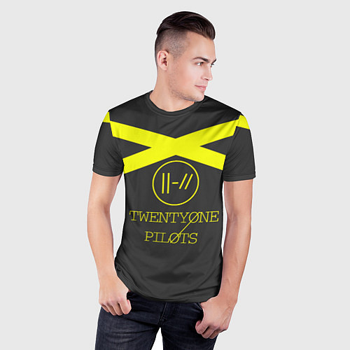 Мужская спорт-футболка Twenty One Pilots: Yellow Lines / 3D-принт – фото 3