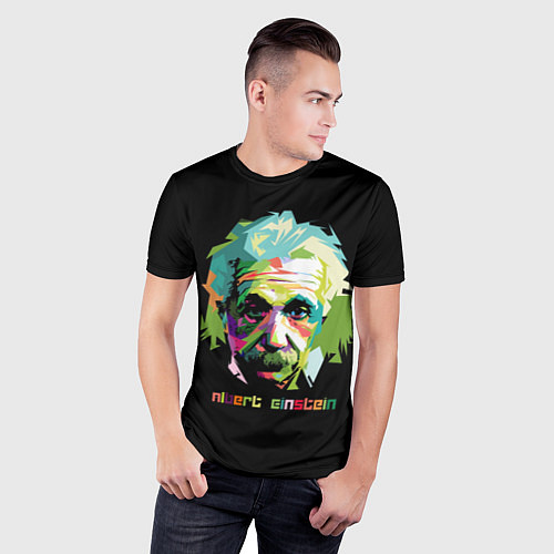 Мужская спорт-футболка Albert Einstein / 3D-принт – фото 3