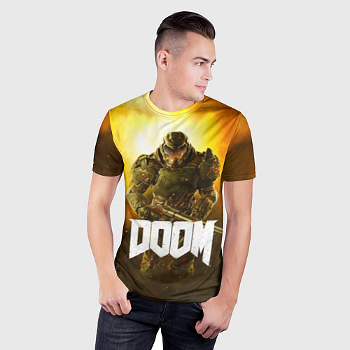 Мужская спорт-футболка DOOM: Soldier / 3D-принт – фото 3