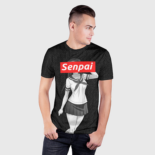 Мужская спорт-футболка Senpai: School Girl / 3D-принт – фото 3