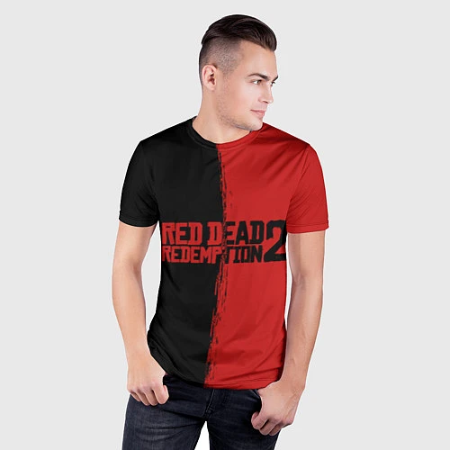 Мужская спорт-футболка RDD 2: Black & Red / 3D-принт – фото 3