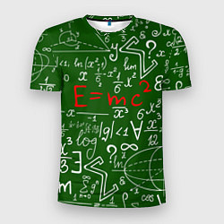 Футболка спортивная мужская E=mc2: Green Style, цвет: 3D-принт