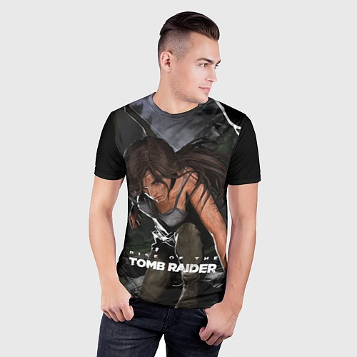 Мужская спорт-футболка Tomb Raider / 3D-принт – фото 3