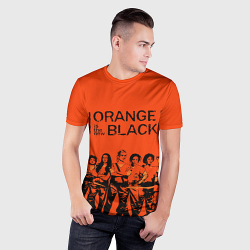 Мужская спорт-футболка ORANGE IS THE NEW BLACK / 3D-принт – фото 3