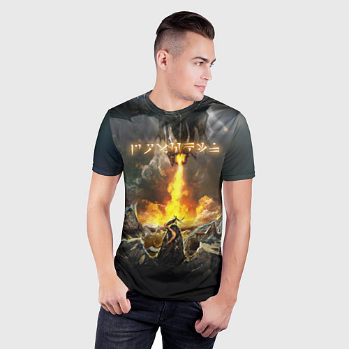 Мужская спорт-футболка TES: Dragon Flame / 3D-принт – фото 3