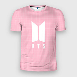 Мужская спорт-футболка BTS: Pink Grid