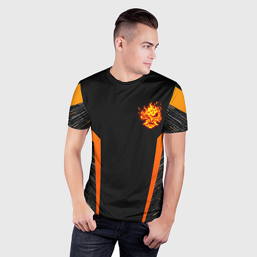 Мужская спорт-футболка Cyberpunk 2077: Samurai Style / 3D-принт – фото 3