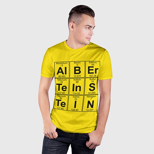 Мужская спорт-футболка Альберт Эйнштейн / 3D-принт – фото 3