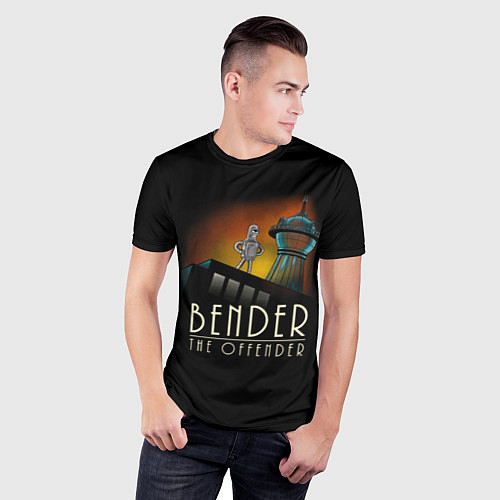 Мужская спорт-футболка Bender The Offender / 3D-принт – фото 3
