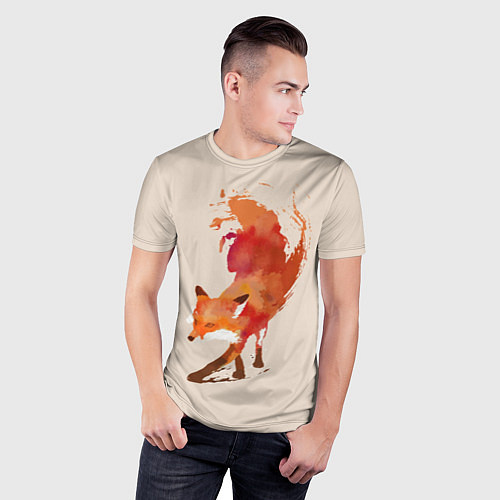 Мужская спорт-футболка Paint Fox / 3D-принт – фото 3