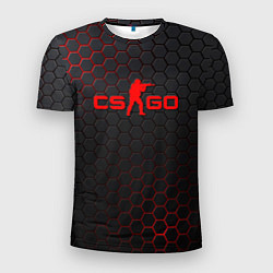 Футболка спортивная мужская CS:GO Grey Carbon, цвет: 3D-принт