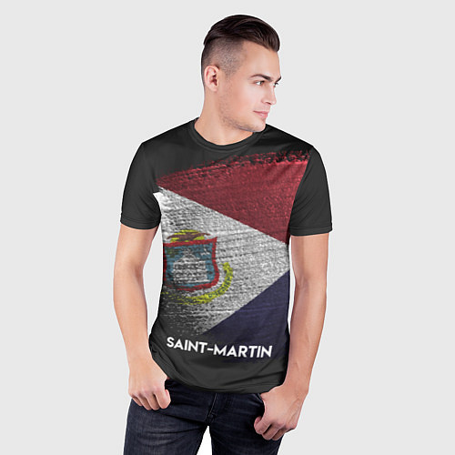 Мужская спорт-футболка Saint Martin Style / 3D-принт – фото 3