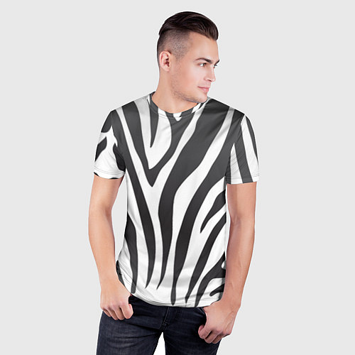 Мужская спорт-футболка Африканская зебра / 3D-принт – фото 3
