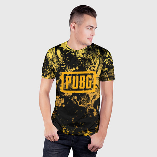 Мужская спорт-футболка PUBG: Yellow Marble / 3D-принт – фото 3