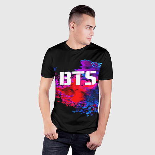 Мужская спорт-футболка BTS: Colors Explode / 3D-принт – фото 3