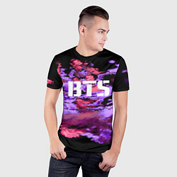 Футболка спортивная мужская BTS: Black & Pink, цвет: 3D-принт — фото 2