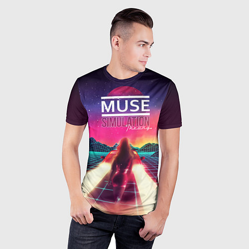 Мужская спорт-футболка Muse: Simulation Theory / 3D-принт – фото 3