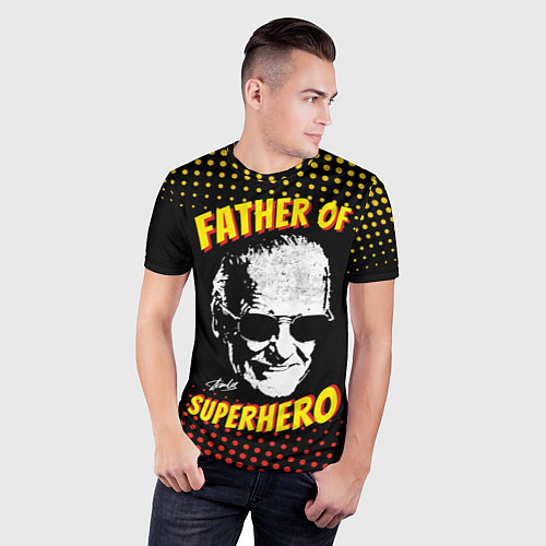Мужская спорт-футболка Stan Lee: Father of Superhero / 3D-принт – фото 3
