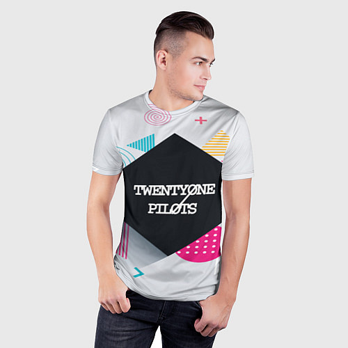 Мужская спорт-футболка Twenty One Pilots: Geometry / 3D-принт – фото 3