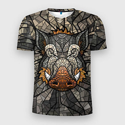 Футболка спортивная мужская Mosaic Pig, цвет: 3D-принт