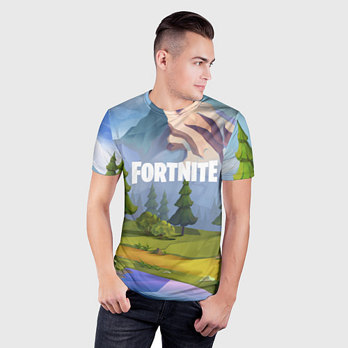 Мужская спорт-футболка Fortnite: Forest View / 3D-принт – фото 3
