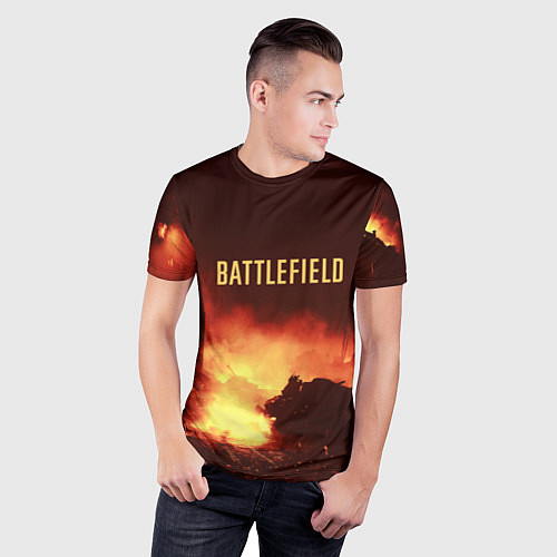 Мужская спорт-футболка Battlefield War / 3D-принт – фото 3