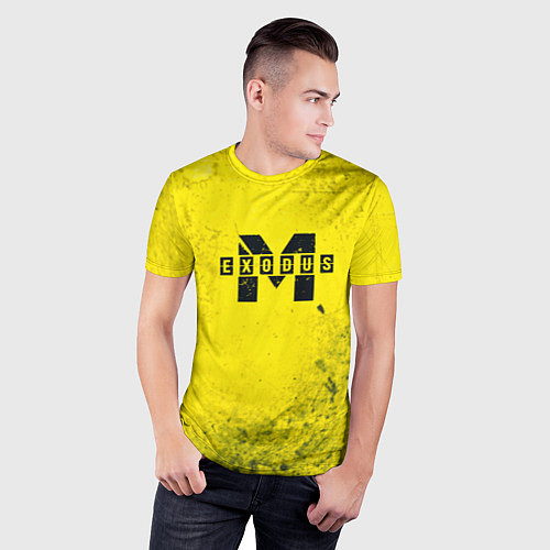 Мужская спорт-футболка Metro Exodus: Yellow Grunge / 3D-принт – фото 3