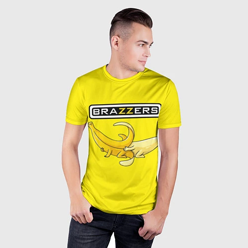 Мужская спорт-футболка Brazzers: Yellow Banana / 3D-принт – фото 3