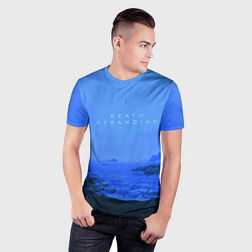 Мужская спорт-футболка Death Stranding: Blue Heaven / 3D-принт – фото 3