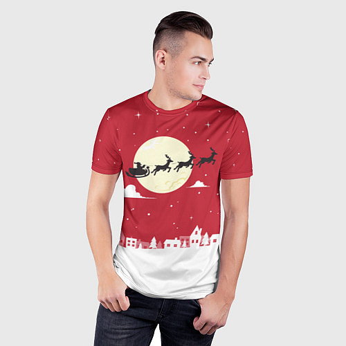 Мужская спорт-футболка Новогоднее чудо / 3D-принт – фото 3