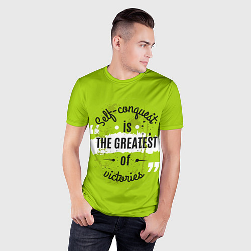Мужская спорт-футболка The greatest / 3D-принт – фото 3