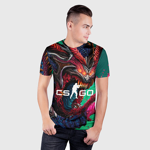 Мужская спорт-футболка CS GO hyper beast skin / 3D-принт – фото 3