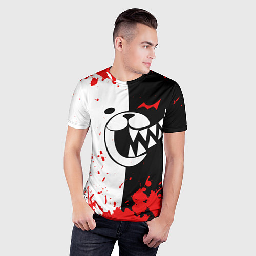 Мужская спорт-футболка MONOKUMA Blood / 3D-принт – фото 3