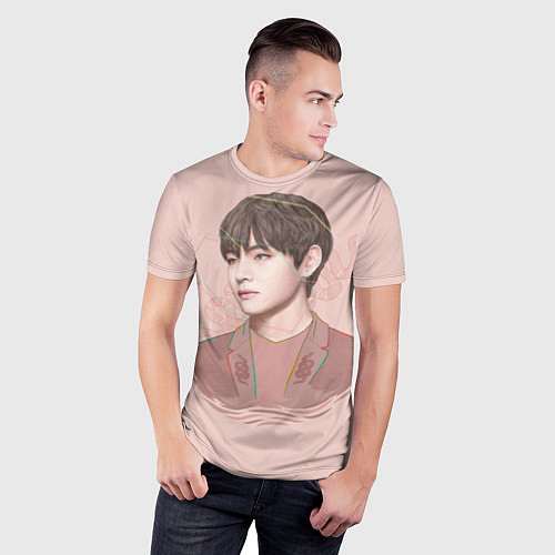 Мужская спорт-футболка Kim Taehyung / 3D-принт – фото 3