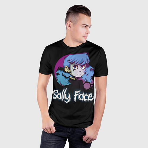 Мужская спорт-футболка Sally Face: Dead Smile / 3D-принт – фото 3